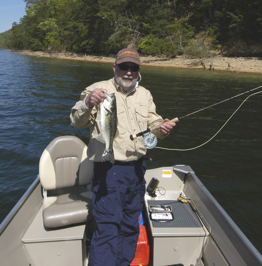 Byron Begley with a largemouth bass.